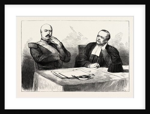 Trial of Marshal Bazaine at Versailles, France: The Marshal and His Counsel, Maitre Lachaud by Anonymous