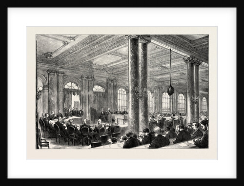 Trial of Marshal Bazaine at Versailles, France: General View of the Court; Duc D'Aumale, Marshal Bazaine, M. Lachaud, Reporters' Box by Anonymous