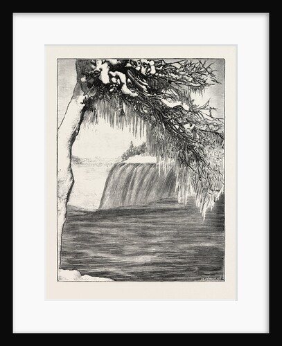The Niagara Falls in Winter Time: American Fall from Luna Island by Anonymous
