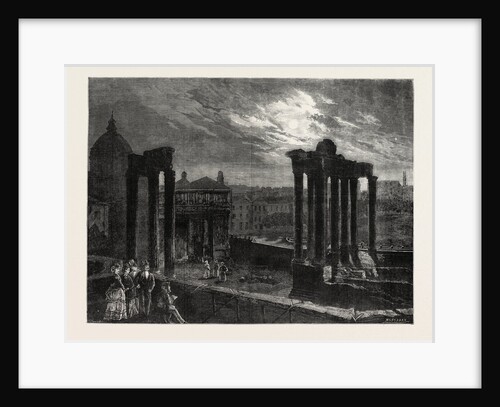 The Roman Forum by Moonlight, Italy by Anonymous