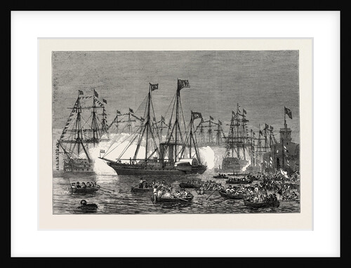 The Naval Review at Spithead: The Shah in the Royal Yacht Victoria and Albert Inspecting the Fleet by Anonymous