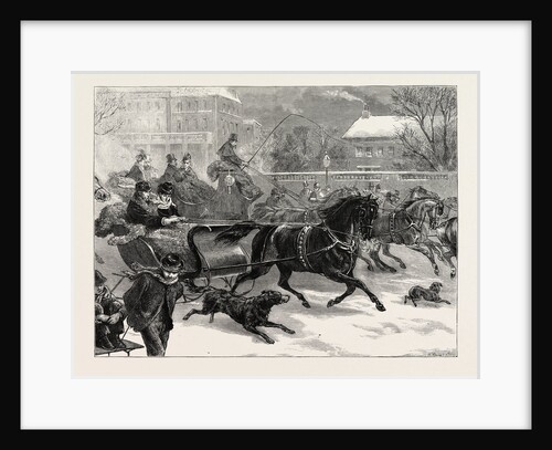 Sleighing at Harlem, New York, United States of America by Anonymous