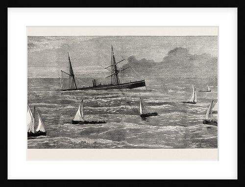 The Loss of the Cape Mail Steamship American: The Boats Leaving the Vessel by Anonymous