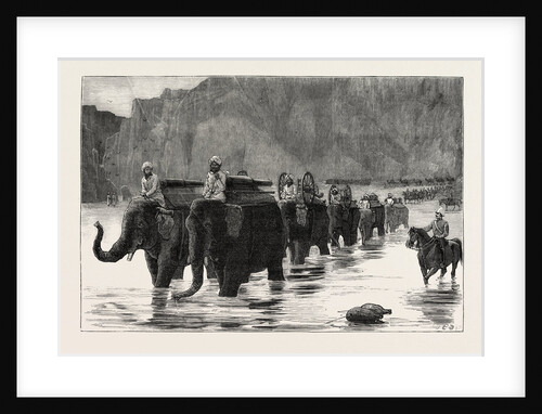 Afghanistan: A Company of the Royal Artillery Crossing the Daranta Ford, Cabul River by Anonymous