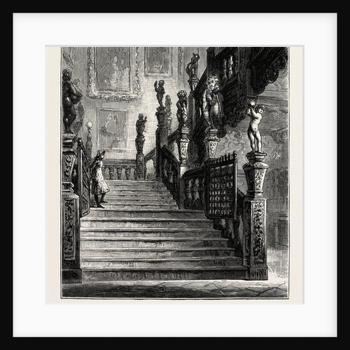 Hatfield House, Hertfordshire, the Seat of the Marquis of Salisbury: The Grand Staircase by Anonymous