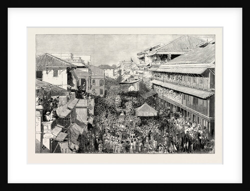 The Marriage of the Gaikwar of Baroda: Procession Passing Through Palace Street, Baroda, India by Anonymous
