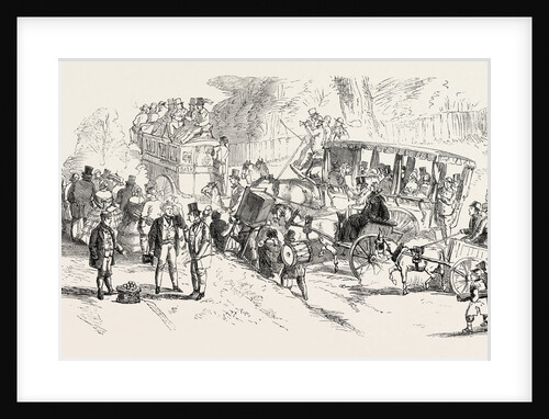 The Derby Day, Scenes by the Roadside and on the Downs: Up the Hill to the Downs. UK by Anonymous