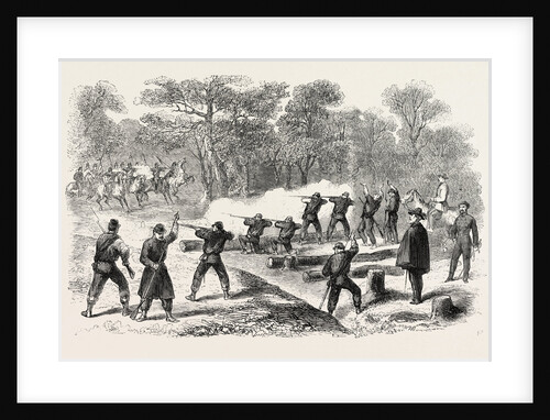 The Revolution in Naples: Charge of Neapolitan Cavalry on the National Troops Before Capua, on the 19th of September, 1860, Italy by Anonymous