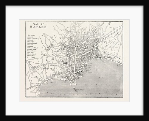 Map of Naples, Italy by Anonymous