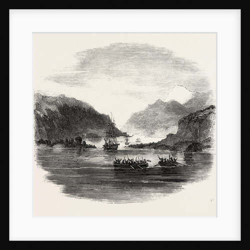 H.M.S. Termagant Convoying the Gun Boats Grappler and Forward Through the Straits of Magellan: Passing English Narrows by Anonymous