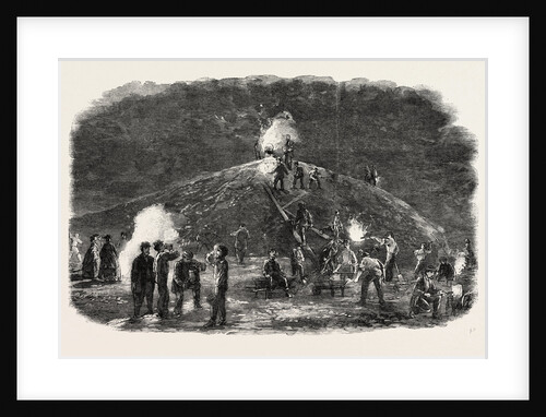 The Deptford Rifle Corps (34th Kent) Forming Earthworks for Their Shooting Ground by Torchlight by Anonymous