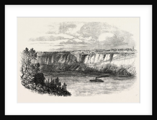 Farina, with a Man on His Back, Crossing the Niagara on a Tightrope, Seen from Clifton House Balcony, August 29, 1860 by Anonymous