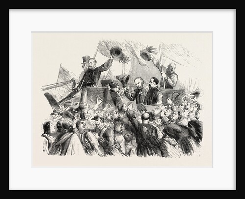 Garibaldi's Entry Into Naples, a Sketch in the Strada Di Toledo by Anonymous