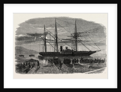 The Revolution in Sicily: Departure of Missori's Expedition on the Night of August 8 from the Faro Point, Messina, to Surprise the Torre Cavallo Fort, on the Calabrian Shore by Anonymous