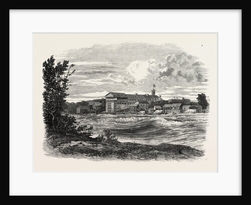 Niagara Falls Village: The Rapids above the American Falls by Anonymous