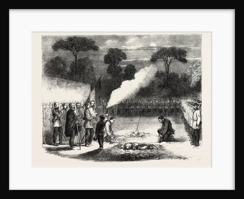 The Funeral of Ensign Tucker of the British Legion, at the Advanced Posts Before Capua by Anonymous