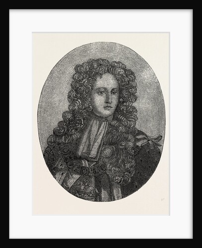 Portrait of Prince George of Denmark Composed Entirely of Minute Writing by Anonymous