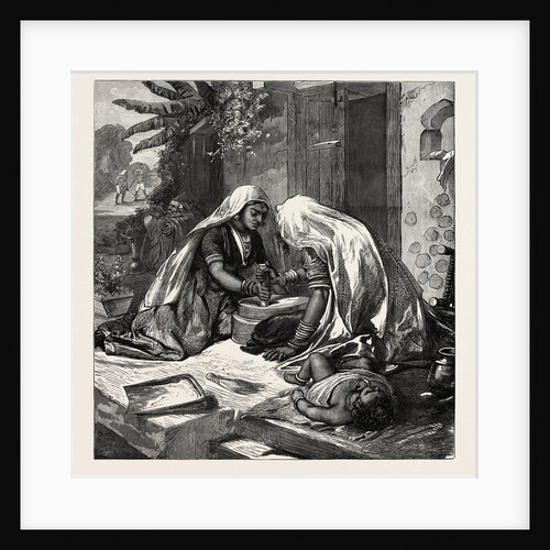 The Famine in India: Women Grinding Corn by Anonymous