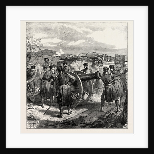 The War in Spain: A Sketch in the Battery of San Lorenzo, Near Bilbao by Anonymous