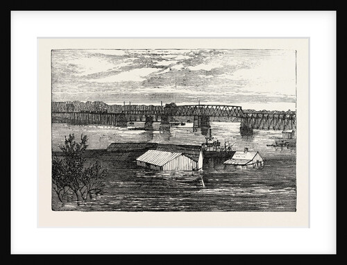 Inundations in the United States of America: Railroad Bridge, Clarksville, Tennessee by Anonymous