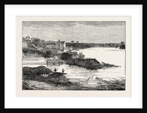 Inundations in the United States of America: Cumberland River, Looking Up Stream, at Clarksville, Tennessee by Anonymous