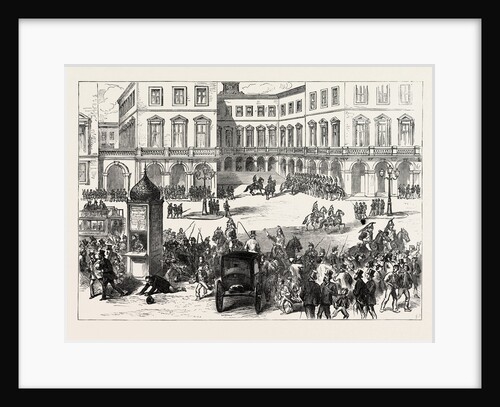 Paris Municipal Guard Dispersing the Crowd at the St. Lazare Railway Station by Anonymous