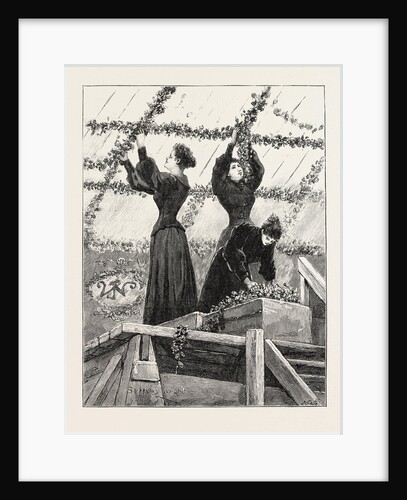 The Newly Married Crown Prince and Princess of Romania at Bucharest: Decorating the Railway Station by Anonymous