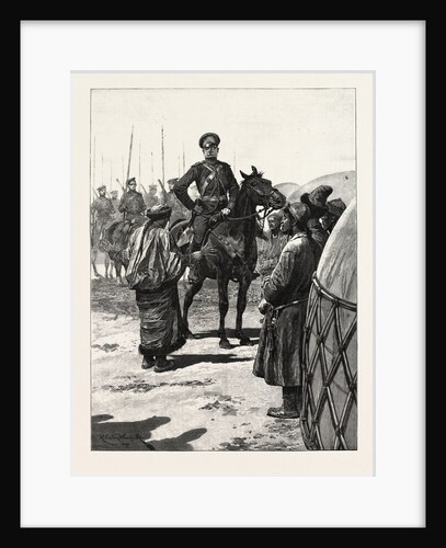 Advance of Russian Civilisation: A Sotnia of Cossacks at a Village in Chinese Tartary by Anonymous