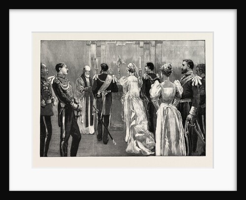 The Marriage of Princess Marie of Edinburgh: The Protestant Ceremony in the Red Room at the Castle of Sigmaringen by Anonymous