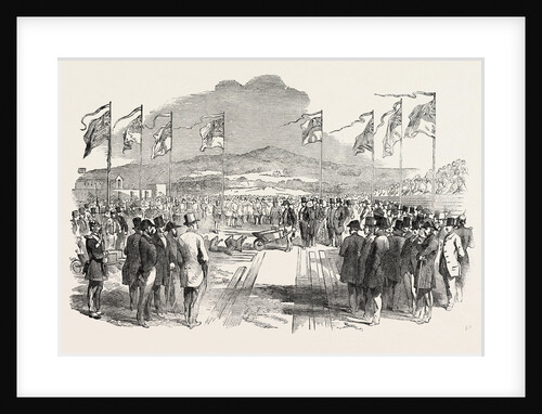 Commencement of the Norwegian Railway at Christiania, Oslo, Norway by Anonymous