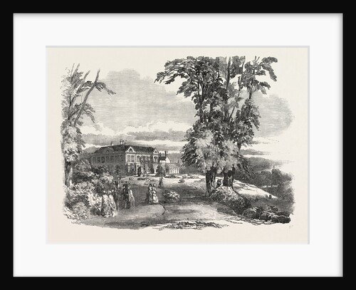 Anniversary Fete of the Morfe Cottage Garden Society, at Dudmaston, Near Bridgnorth, Salop, the Mansion and Part of Flower-Garden by Anonymous