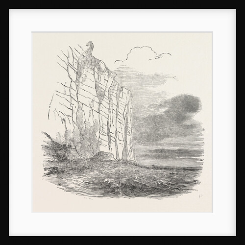 Landing the Submarine Telegraph on the French Coast. Cave Through which the Wire is Carried, Up a Shaft in the Rock, 1851 by Anonymous