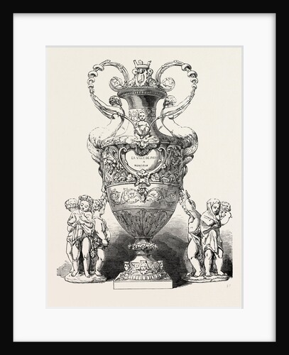 Vase and Two Groups in Silver by Anonymous