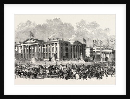 The Royal Procession Passing the Infirmary at Manchester by Anonymous