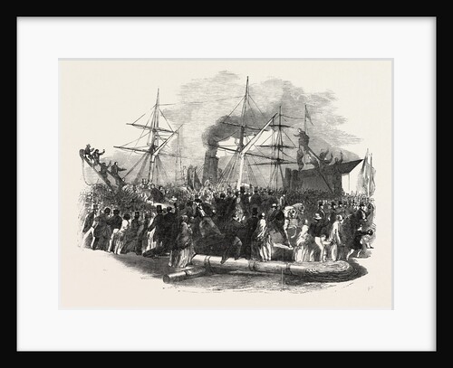 Reception of Kossuth, on Board the Madrid Steamer, at Southampton by Anonymous
