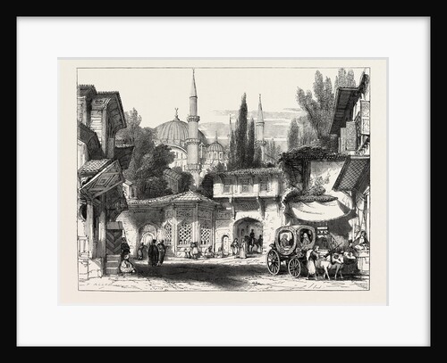 A Street in Constantinople, with the Fountain and Mosque of Sultan Achmet by Anonymous