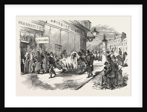The Revolution in France: Taking the Wounded to the Ambulance, 1851 by Anonymous