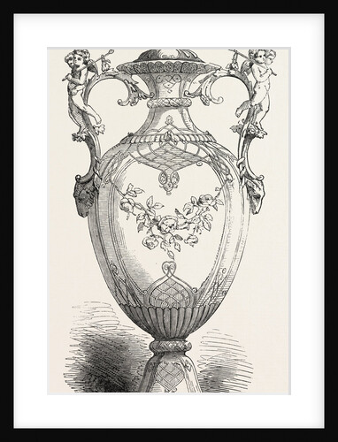The Great Exhibition: Vase, by Messrs. Minton and Co. The Handles in Electro-Silver by Anonymous