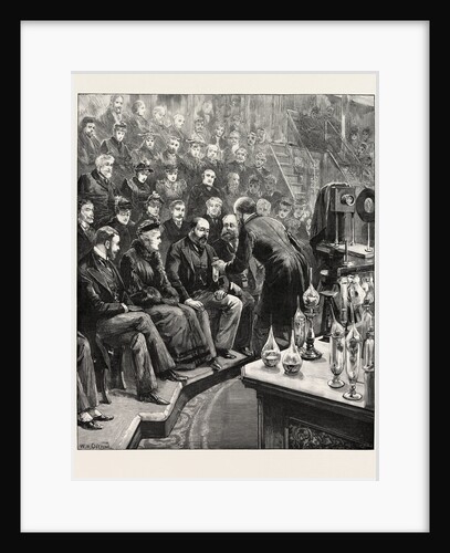 The Prince of Wales and the Duke of York at the Royal Institution: Professor Dewar Lecturing on Liquid Air, UK by Anonymous