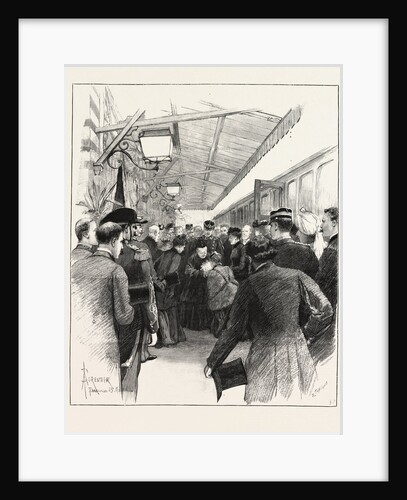 Arrival of Queen Victoria at Florence, Italy: The Reception of Her Majesty at the Railway Station by Anonymous