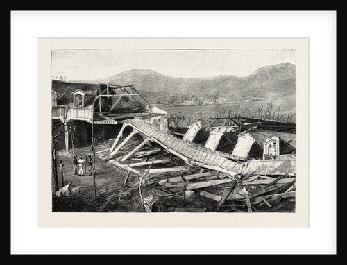 The Hurricane in Mauritius: Views of the Ruins in Port Louis: A View of the Champ De Mars by Anonymous