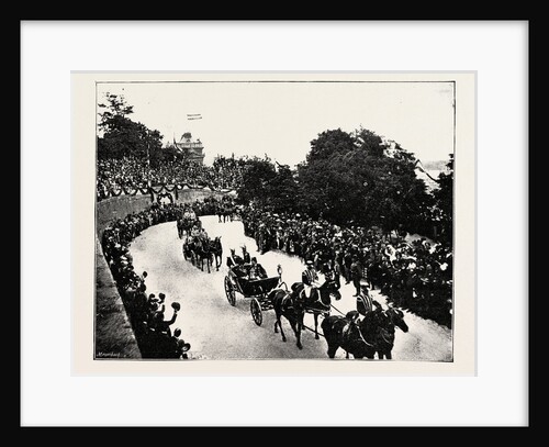 The Festivities in Hungary: His Majesty and Count Szapary the Prime Minister, in the State Coach, on Their Way to the Palace by Anonymous