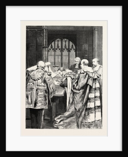 His Royal Highness the Duke of York Signing the Roll on Taking His Seat in the House of Lords, UK by Anonymous