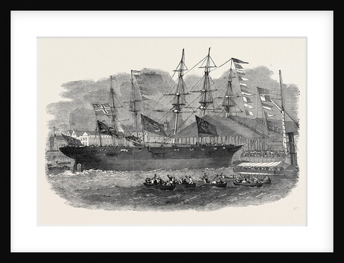 Launch of a War-Steamer at Limehouse Dockyard. by Anonymous