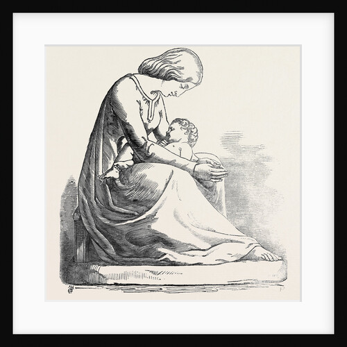 The Mother's Prayer. (Sculpture), Exhibition of the Royal Academy by Anonymous