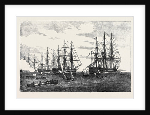 Part of the Baltic Fleet Off Cronstadt, from a Sketch by J. W. Carmichael by Anonymous