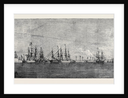 The Russian Navy at Cronstadt, Sketched from the Paddle Box of H.M.S. Merlin by Anonymous