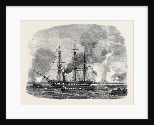 The Baltic Fleet: the Amphion, 34 Gun Frigate, Among the Batteries at Sandhamn Helsingfors by Anonymous