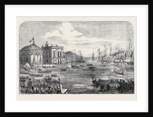 Arrival at Naples of the King of Portugal, June 28, 1855 by Anonymous