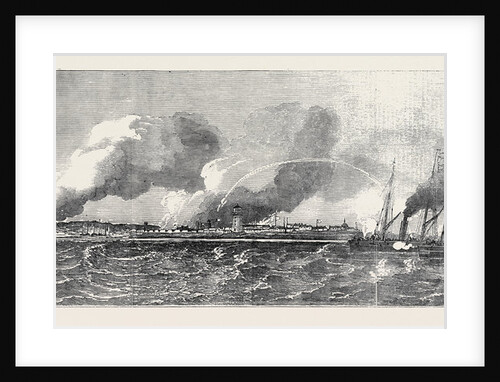 The Gun Boats Pincher and Snap Attacking the Forts at the Mouth of the Narva by Anonymous